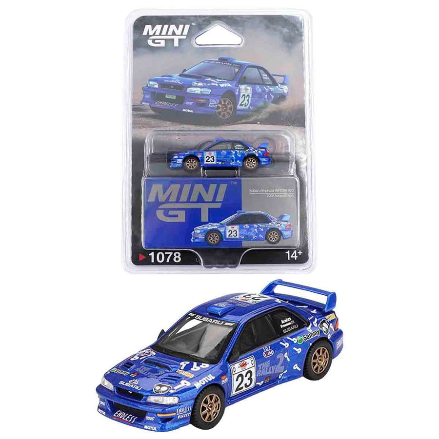 Mini GT Subaru Impreza WRC99 #23 2000 Acropolis Rally Mavi 1:64 Diecast Model Araba | MGT01078