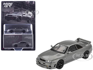 Mini GT Nissan Skyline GT-R R33 NISMO BCNR33 CRS Version Dark Metal Gray 1:64 Diecast Model Araba | MGT01128