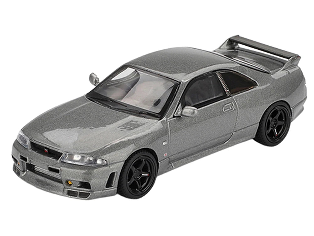 Mini GT Nissan Skyline GT-R R33 NISMO BCNR33 CRS Version Dark Metal Gray 1:64 Diecast Model Araba | MGT01128