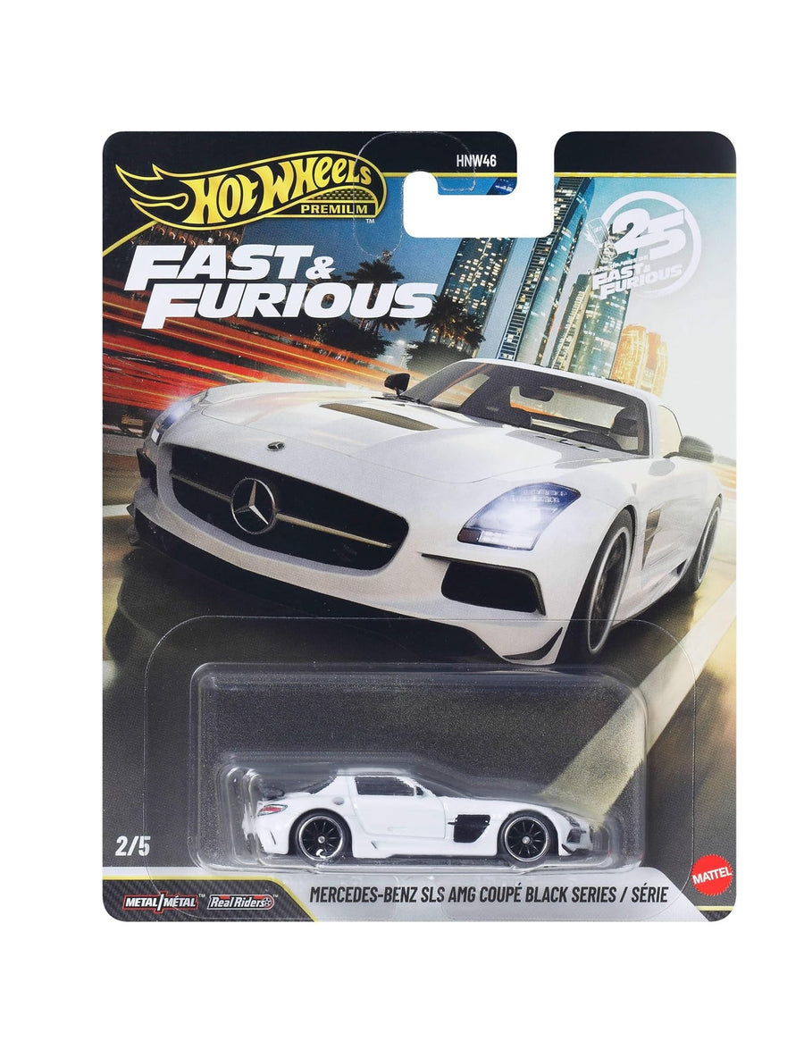 Hot Wheels Premium Fast & Furious Mercedes-Benz SLS AMG Coupé Black Series Beyaz 1:64 Model Araba | JHW65