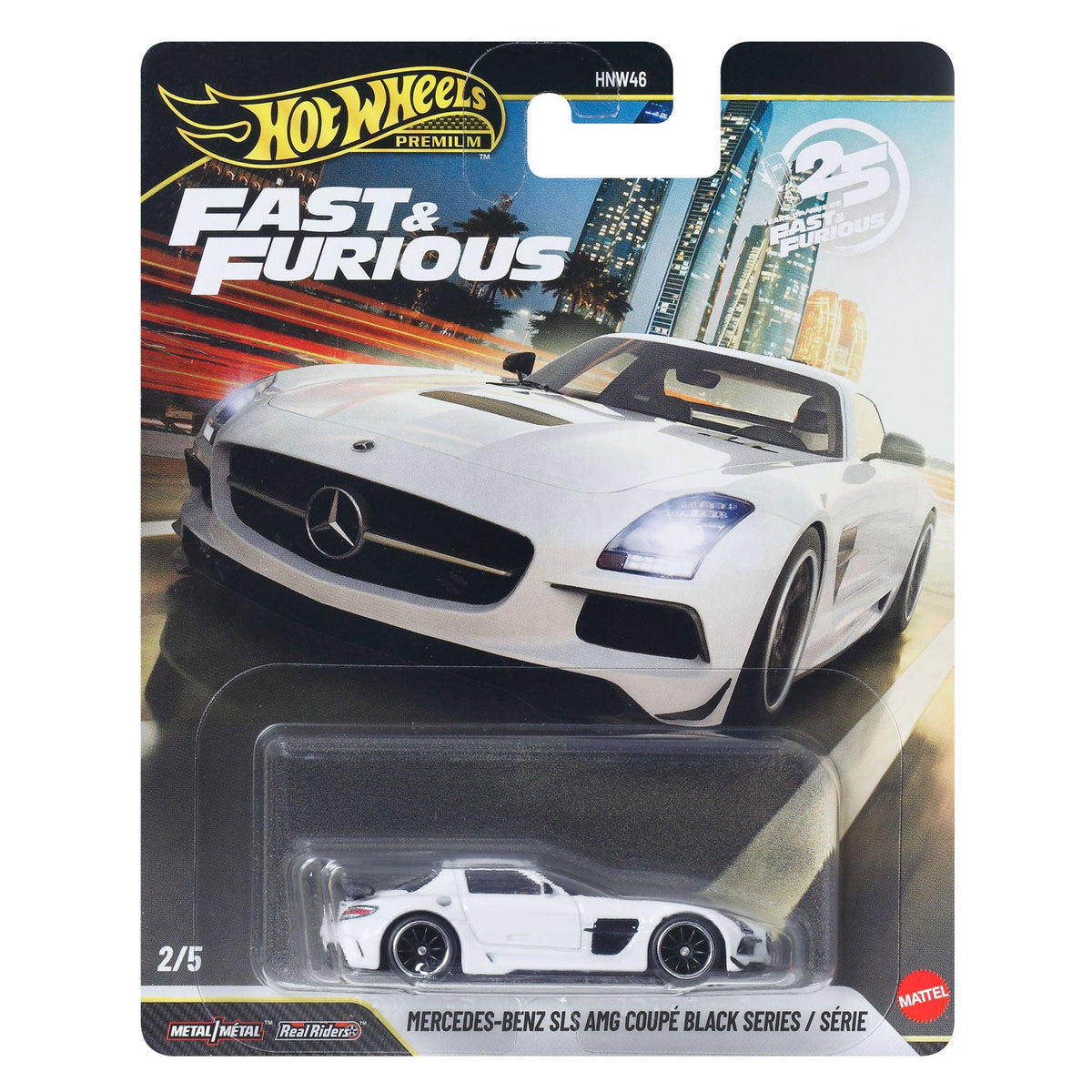 Hot Wheels Premium Fast & Furious Mercedes-Benz SLS AMG Coupé Black Series Beyaz 1:64 Model Araba | JHW65