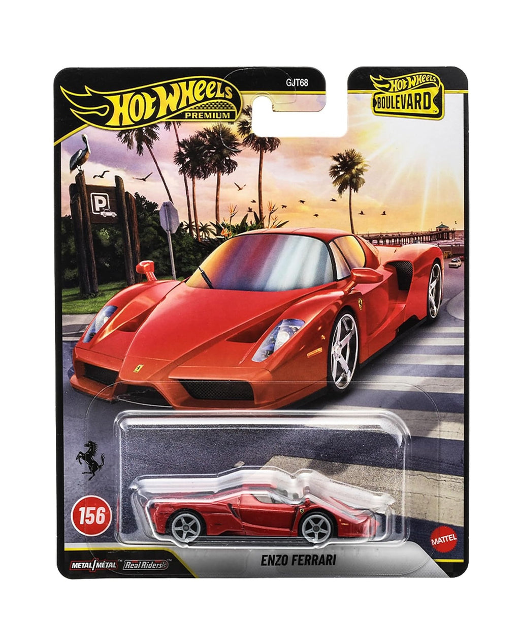 Hot Wheels Premium Boulevard Enzo Ferrari Kırmızı 1:64 Model Araba | JHW22 – No.156