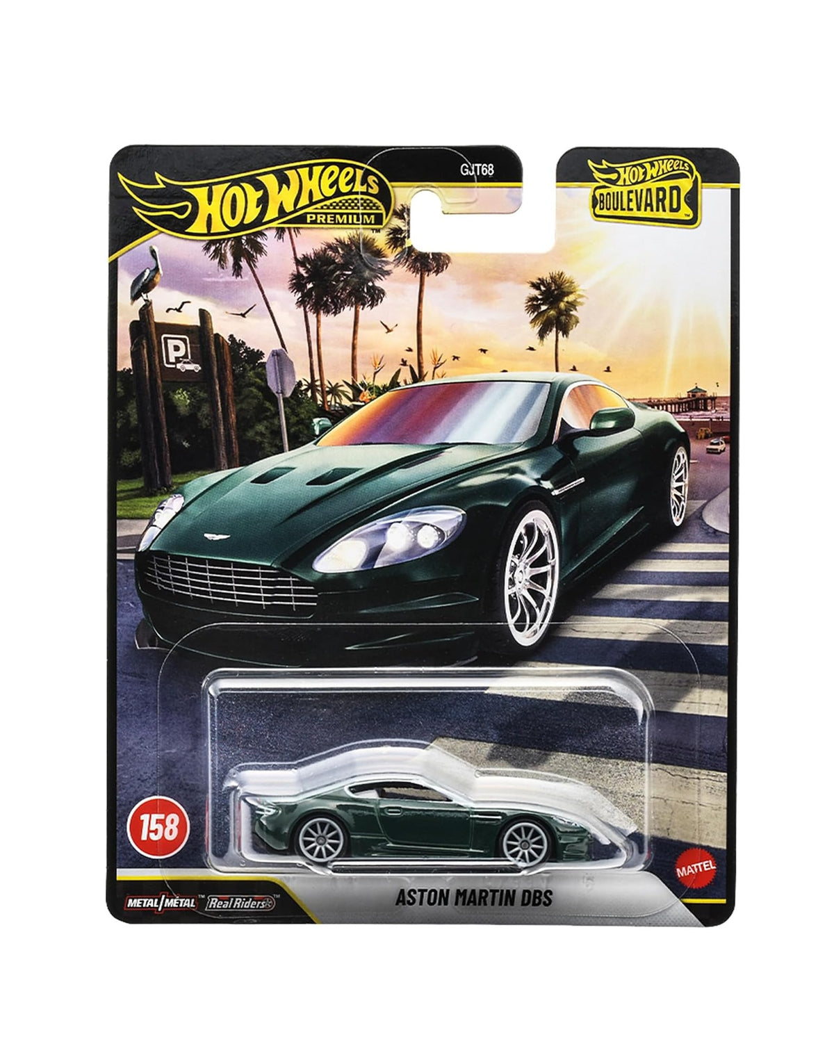 Hot Wheels Premium Boulevard Aston Martin DBS Koyu Yeşil 1:64 Model Araba | JHW36 – No.158