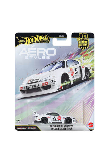 Hot Wheels Premium Car Culture Aéro Styles LB Super Silhouette Nissan Silvia S15 Beyaz #23 1:64 Model Araba | JKF34