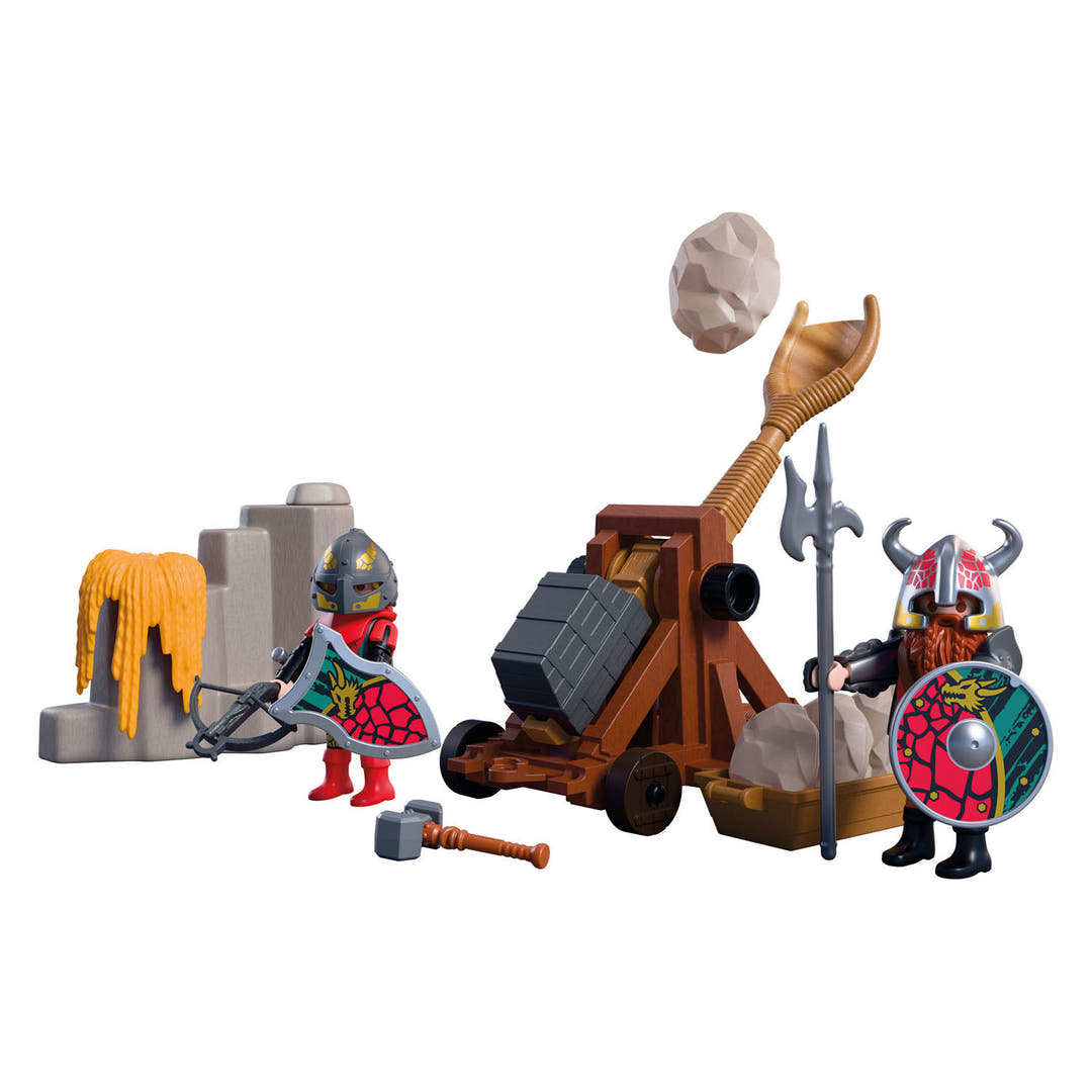 Playmobil Knights Dragon Knight Catapult 72117 | 43 Parça Ejderha Şövalyeleri Mancınık ve Figür Oyun Seti