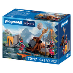 Playmobil Knights Dragon Knight Catapult 72117 | 43 Parça Ejderha Şövalyeleri Mancınık ve Figür Oyun Seti