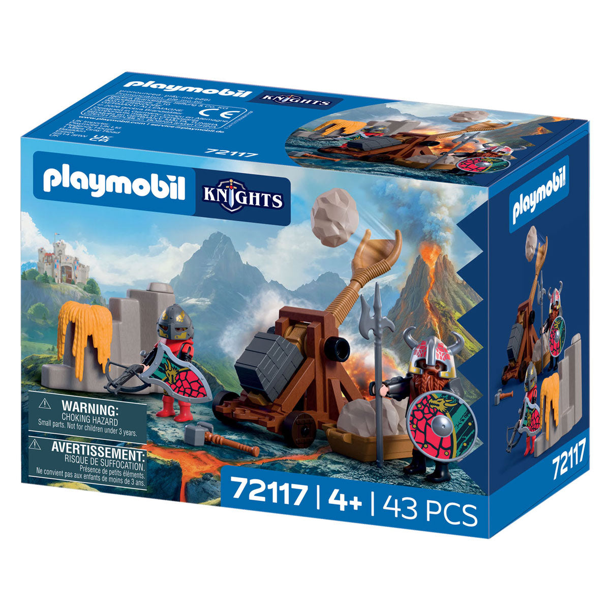Playmobil Knights Dragon Knight Catapult 72117 | 43 Parça Ejderha Şövalyeleri Mancınık ve Figür Oyun Seti