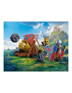 Playmobil Knights Lion Knights with Battle Cannon 72115 | 34 Parça Aslan Şövalyeleri Savaş Topu ve Figür Oyun Seti