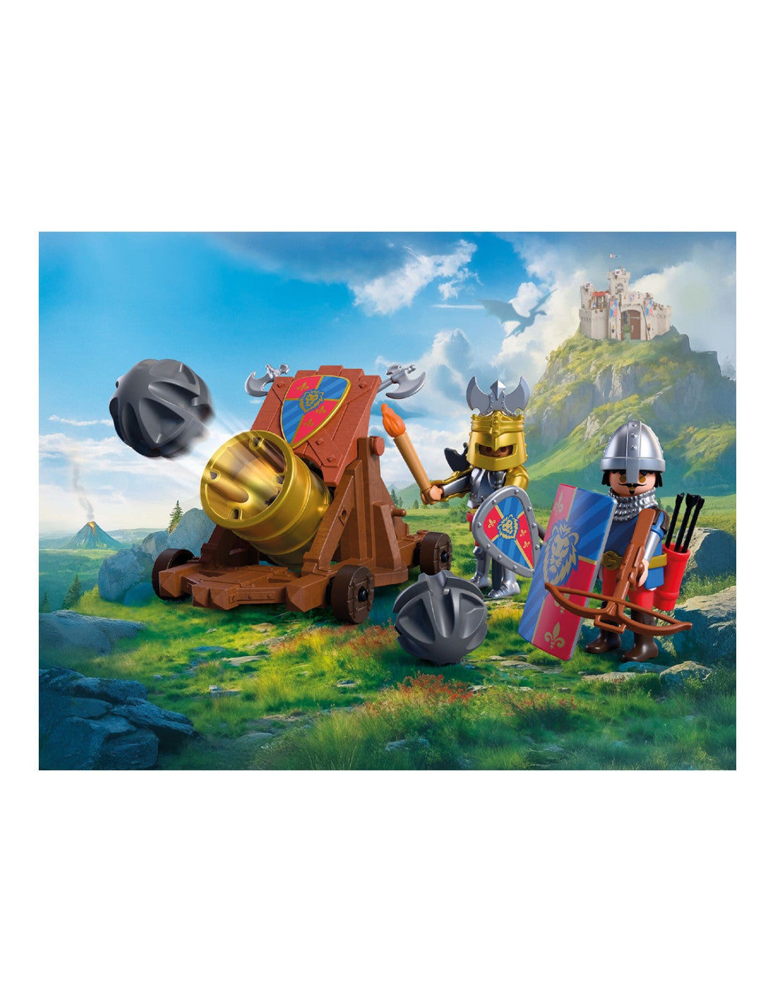 Playmobil Knights Lion Knights with Battle Cannon 72115 | 34 Parça Aslan Şövalyeleri Savaş Topu ve Figür Oyun Seti