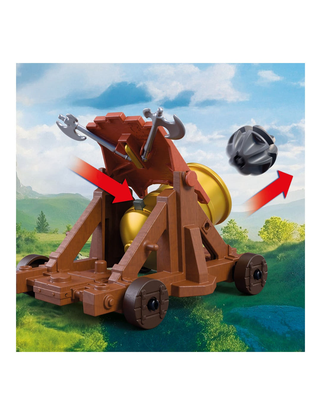 Playmobil Knights Lion Knights with Battle Cannon 72115 | 34 Parça Aslan Şövalyeleri Savaş Topu ve Figür Oyun Seti