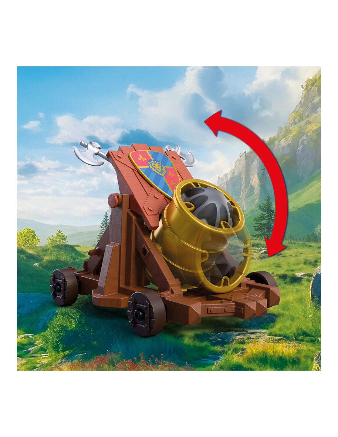 Playmobil Knights Lion Knights with Battle Cannon 72115 | 34 Parça Aslan Şövalyeleri Savaş Topu ve Figür Oyun Seti