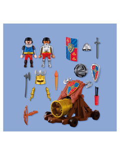 Playmobil Knights Lion Knights with Battle Cannon 72115 | 34 Parça Aslan Şövalyeleri Savaş Topu ve Figür Oyun Seti