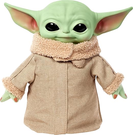 Star Wars Grogu Baby Yoda Sesli Animasyonlu Peluş Oyuncak – Göz Kırpma ve Kol Kaldırma Özellikli 28 cm