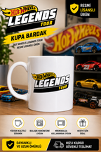 Hot Wheels Legends Tour Seramik Kupa Bardak 330 ml | Lisanslı Logo Tasarımlı Kupa
