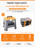 Super Bag Tabure Takım Çanta + Parça Organizer 4'lü Set