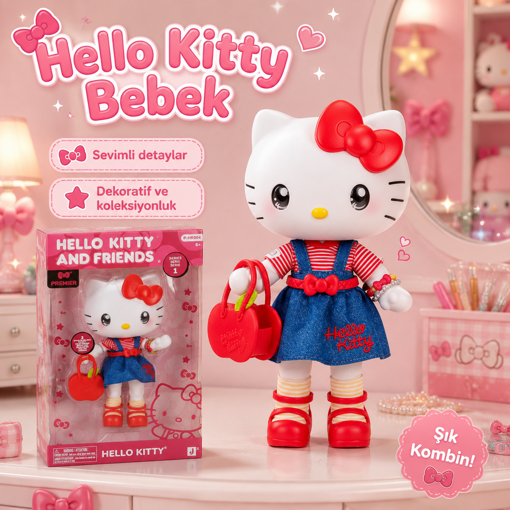Hello Kitty ve Arkadaşları Premier Figür Serisi 20 cm – Hello Kitty (Seri 1)