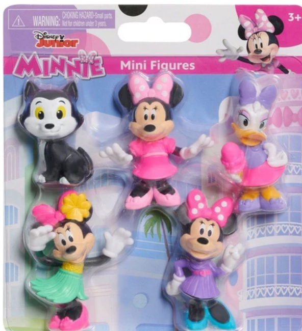 Giochi Preziosi MCN36000 Minnie 5'li Figür Paketi Renkli Karakterler ile Eğlenceli Oyun Seti