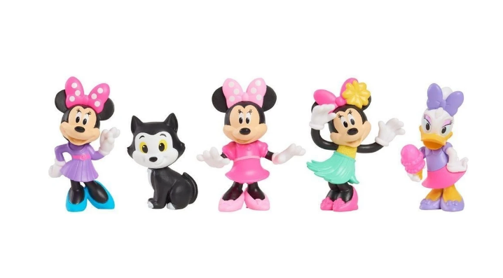Giochi Preziosi MCN36000 Minnie 5'li Figür Paketi Renkli Karakterler ile Eğlenceli Oyun Seti