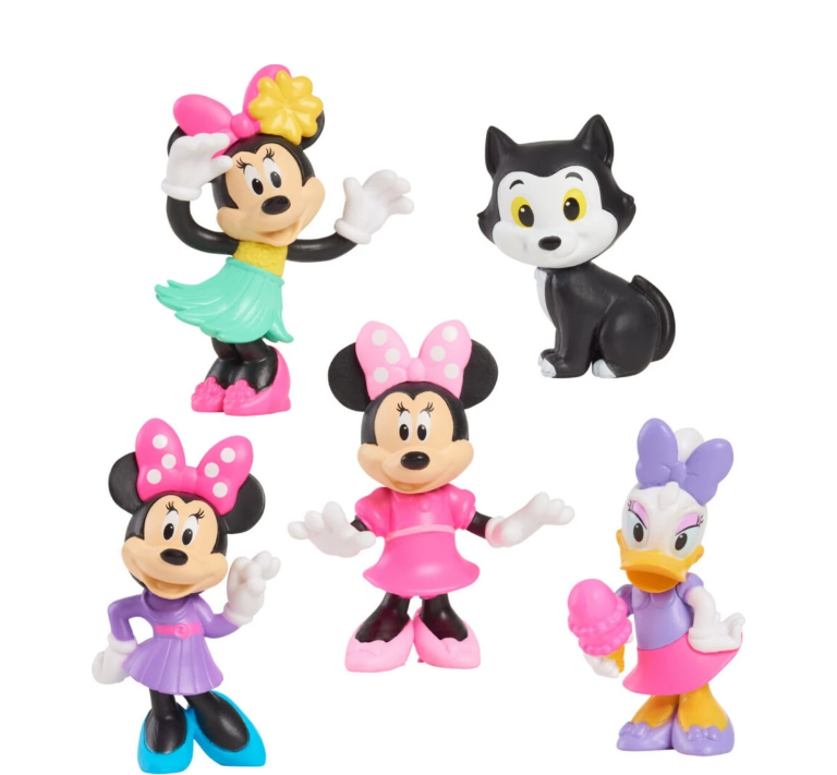 Giochi Preziosi MCN36000 Minnie 5'li Figür Paketi Renkli Karakterler ile Eğlenceli Oyun Seti