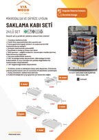 24'lü Set Freshbox Mikrodalga Ve Difrize Uygun Saklama Kabı