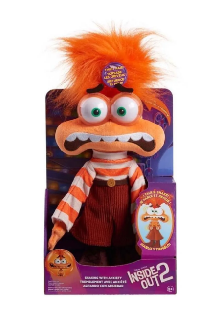 GIOCHI PREZIOSI Giochi InsideOut 2 Endişe Sesli ve Hareketli Peluş 45514 NDN03000