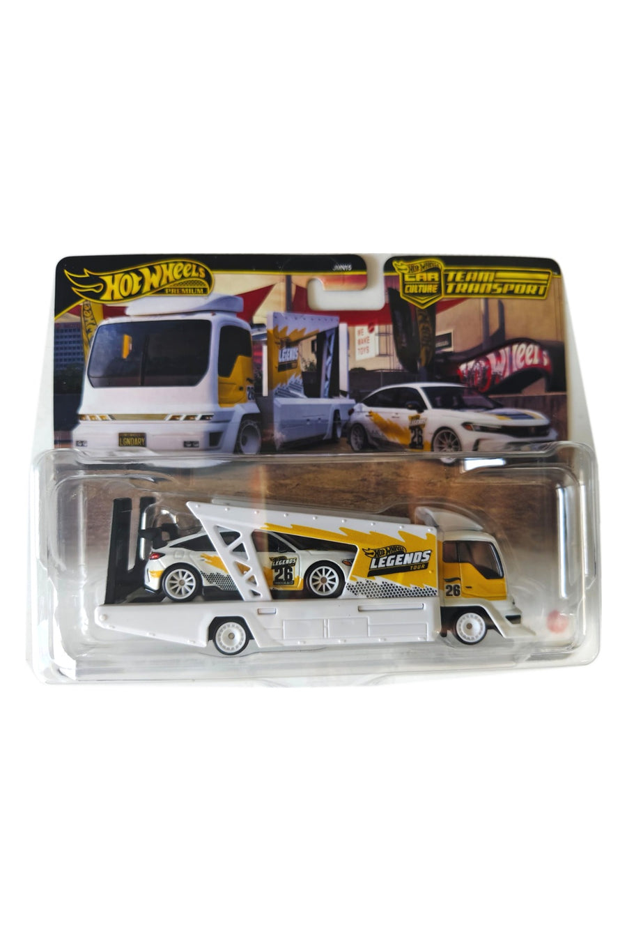 Hot Wheels Premium Team Transport Kousoku Hauler + 24 Honda Civic Type R Metal Set