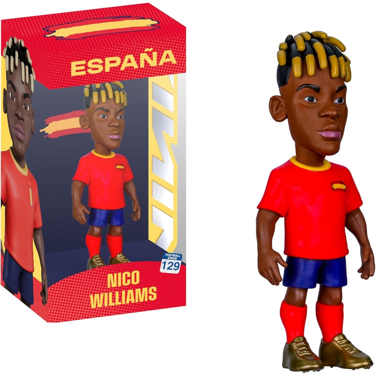 MINIX İspanya Milli Takımı – Nico Williams Koleksiyon Figürü 12 cm (Football Stars 129)