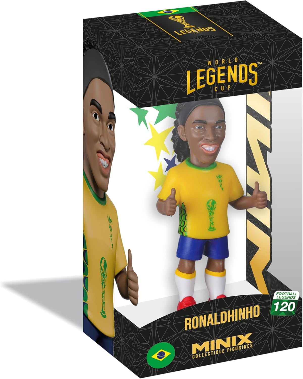 MINIX Brezilya – Ronaldinho Koleksiyon Figürü 12 cm (Football Legends 120)