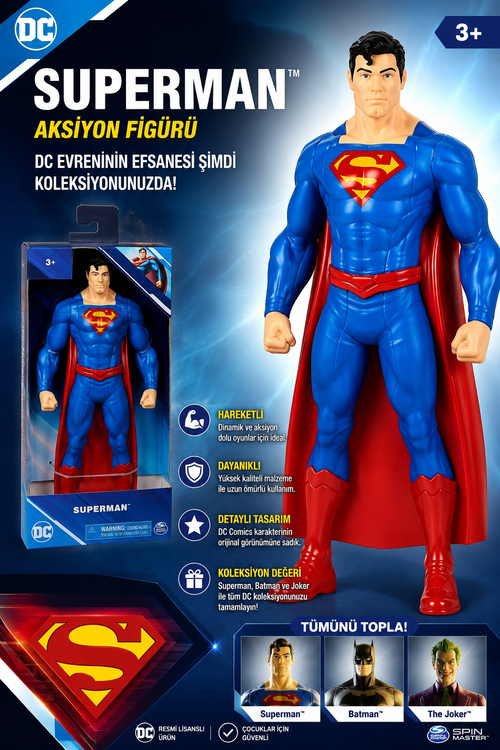 DC Superman Aksiyon Figürü 24 cm (Spin Master)
