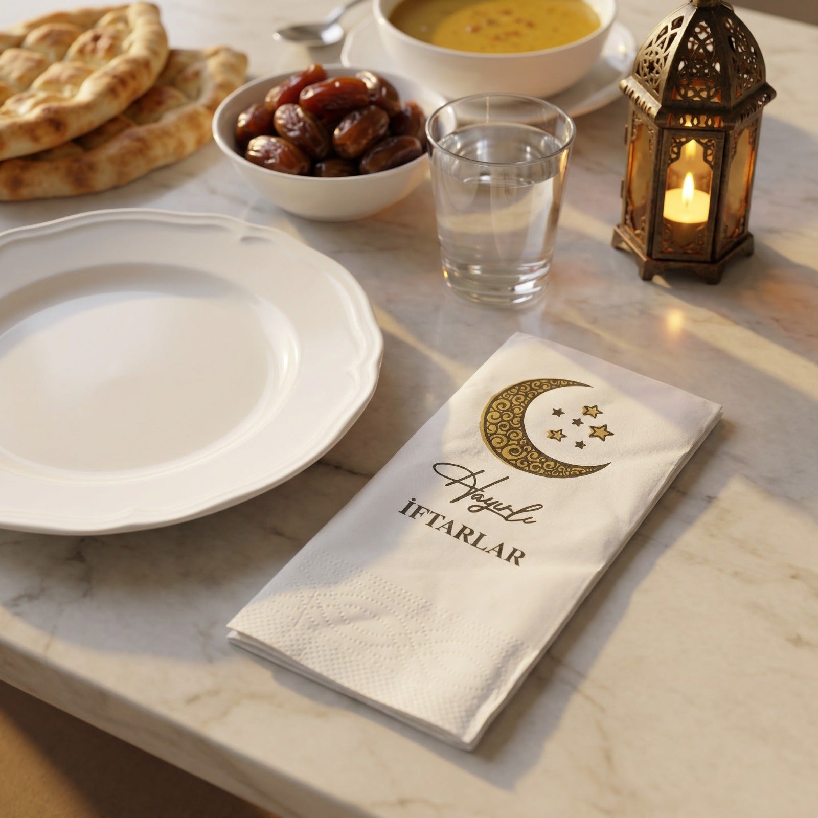 Hayırlı İftarlar Sofra Peçetesi 30 Lu