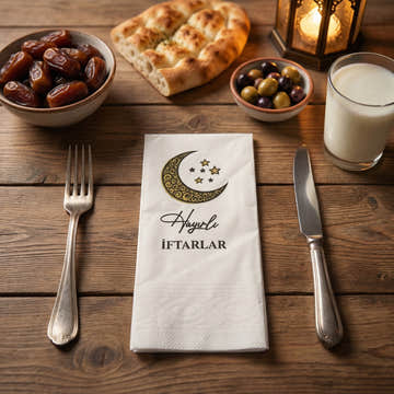 Hayırlı İftarlar Sofra Peçetesi 30 Lu