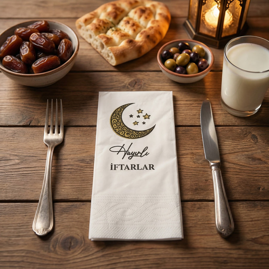 Hayırlı İftarlar Sofra Peçetesi 30 Lu