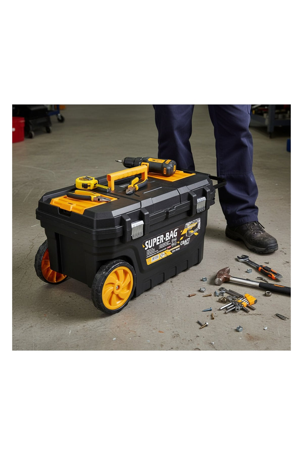 Super-Bag Slim Mobil Craft Tekerlekli Takım Çantası (ASR-4024)