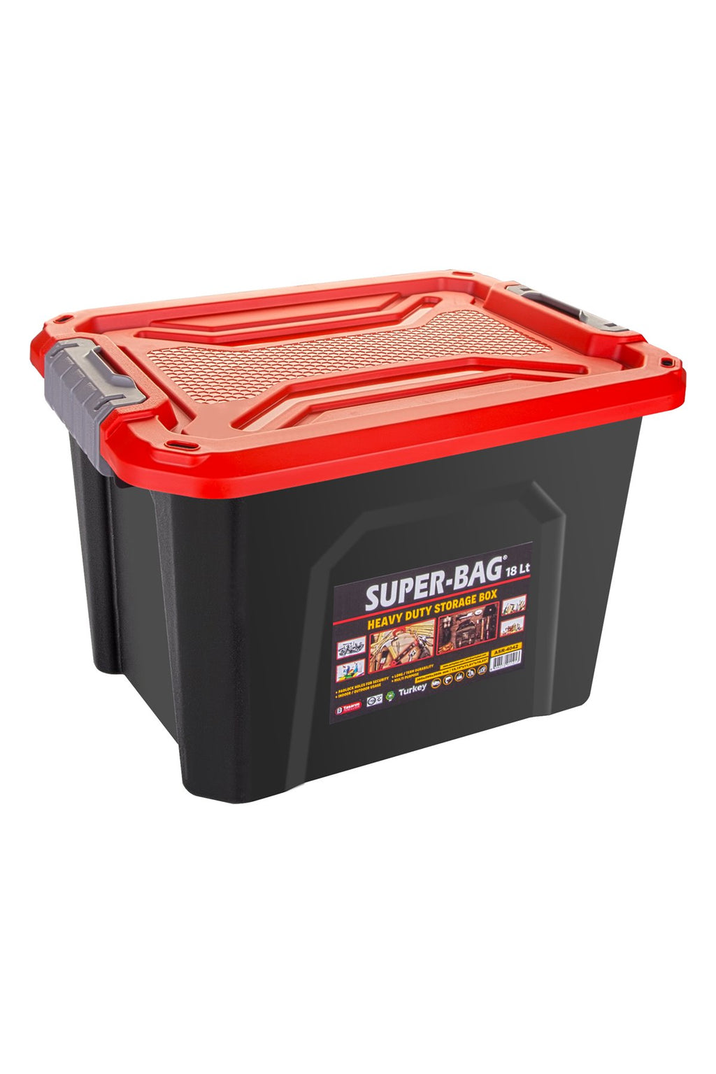 Superbag 18 L Saklama Kutusu Renkli Kapak (ASR-4042)