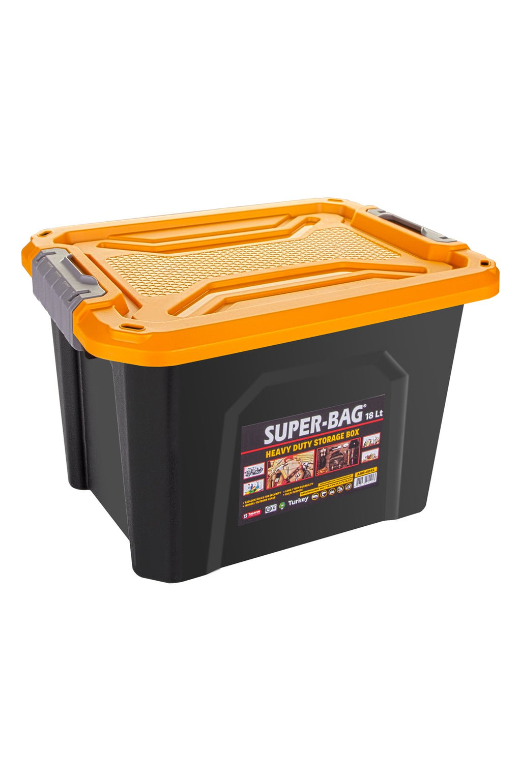Superbag 18 L Saklama Kutusu Renkli Kapak (ASR-4042)