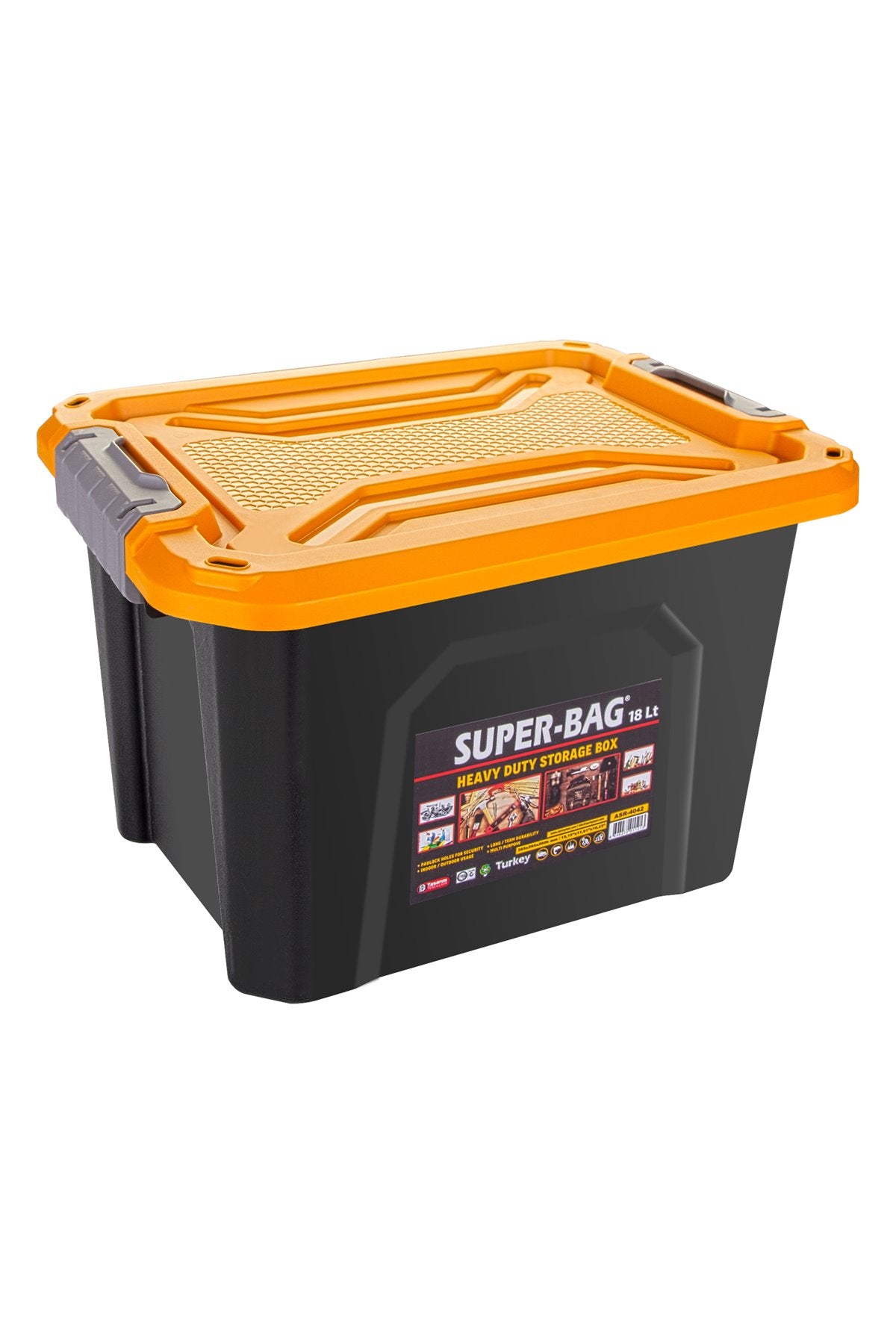 Superbag 18 L Saklama Kutusu Renkli Kapak (ASR-4042)