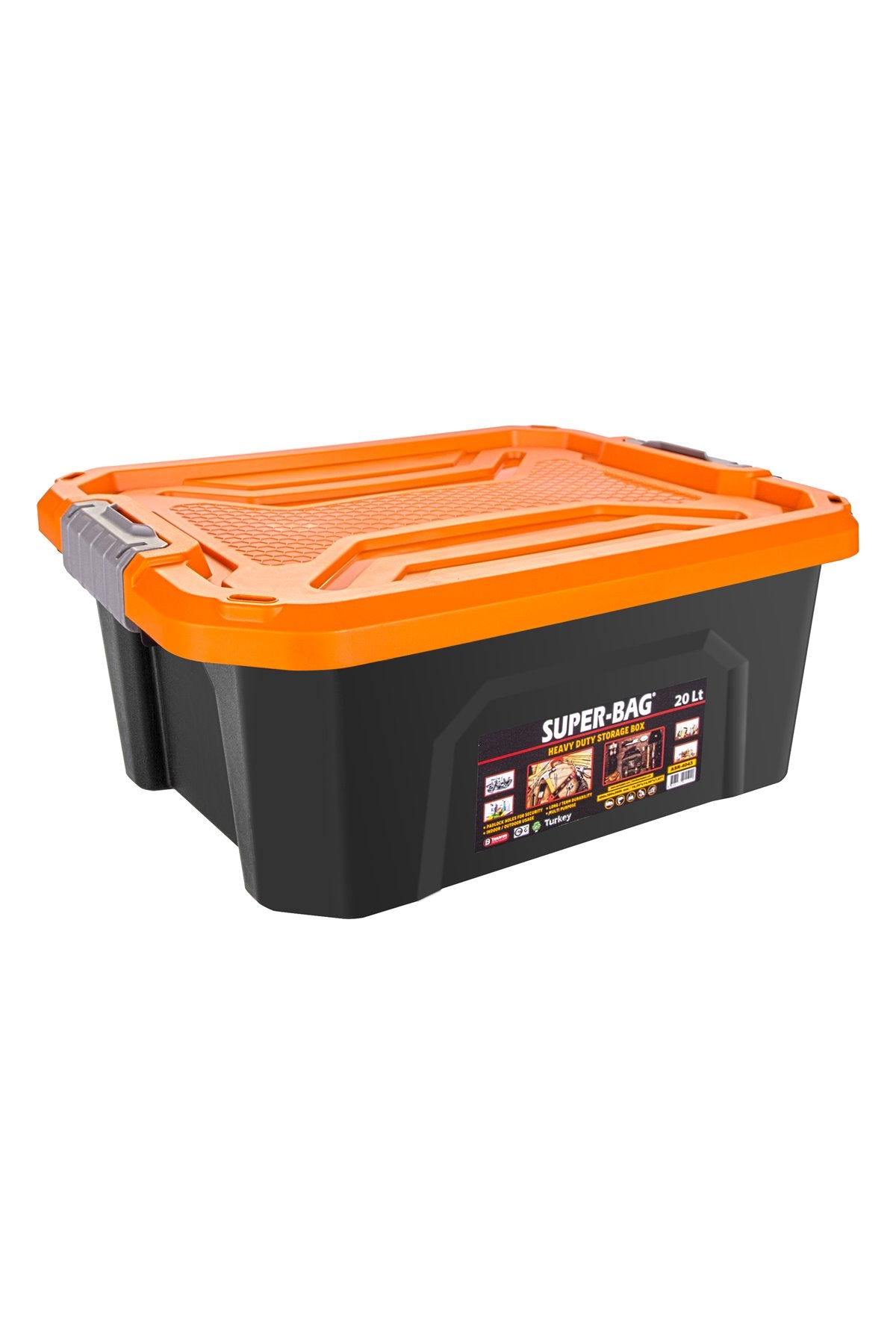 Asrın Plastik Superbag Saklama Kutusu Renkli Kapak (ASR-4043)
