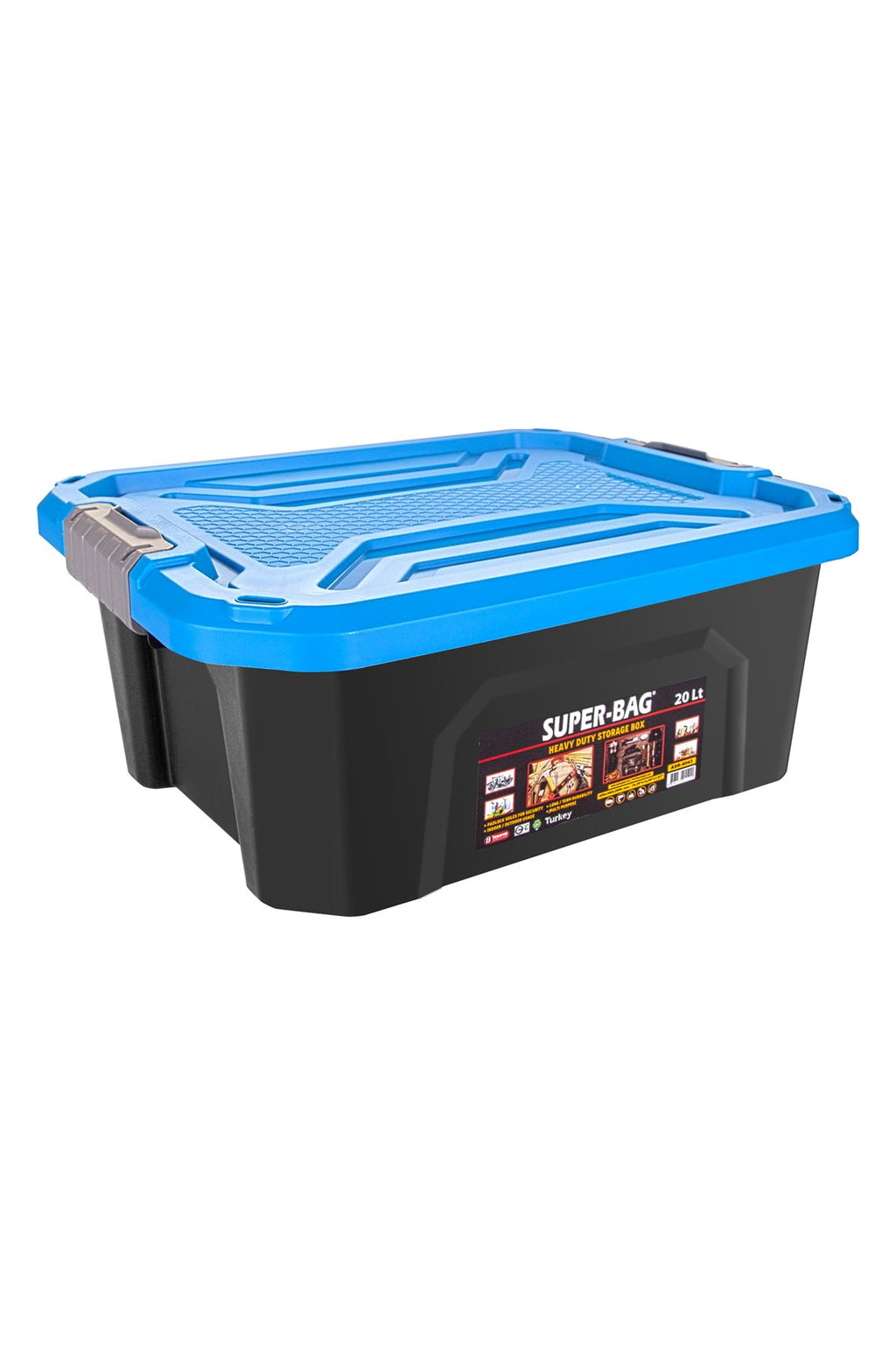 Asrın Plastik Superbag Saklama Kutusu Renkli Kapak (ASR-4043)