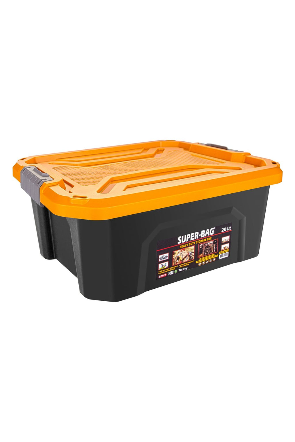 Asrın Plastik Superbag Saklama Kutusu Renkli Kapak (ASR-4043)