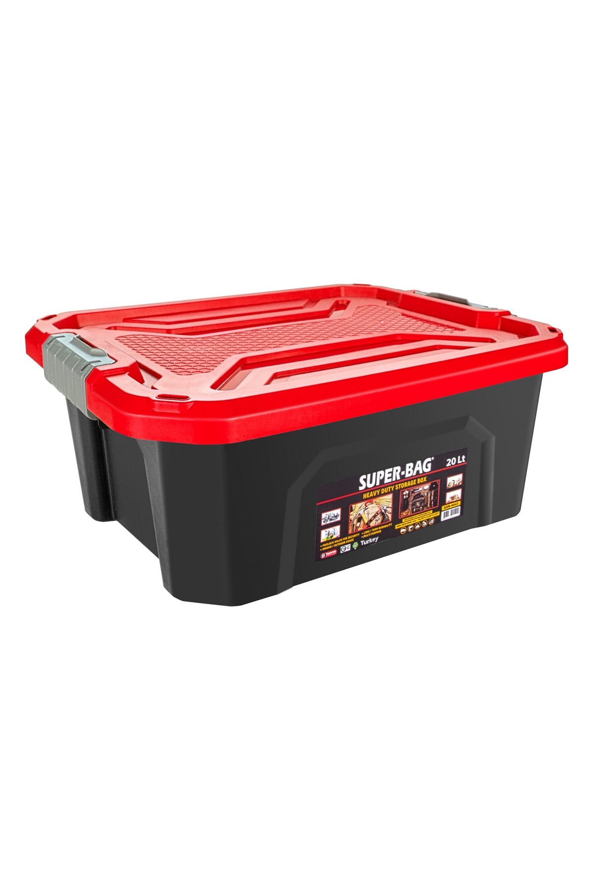 Superbag Saklama Kutusu Renkli Kapak 30 L (ASR-4044)