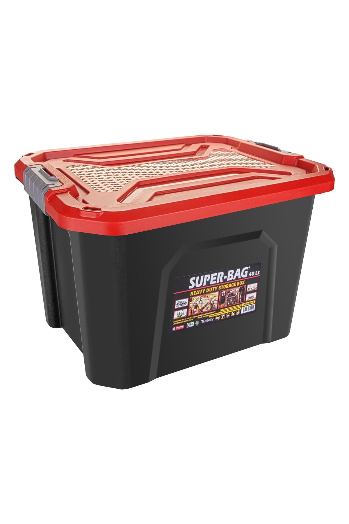 Superbag Heavy Duty Renkli Kapak Saklama Kutusu (ASR-4045)