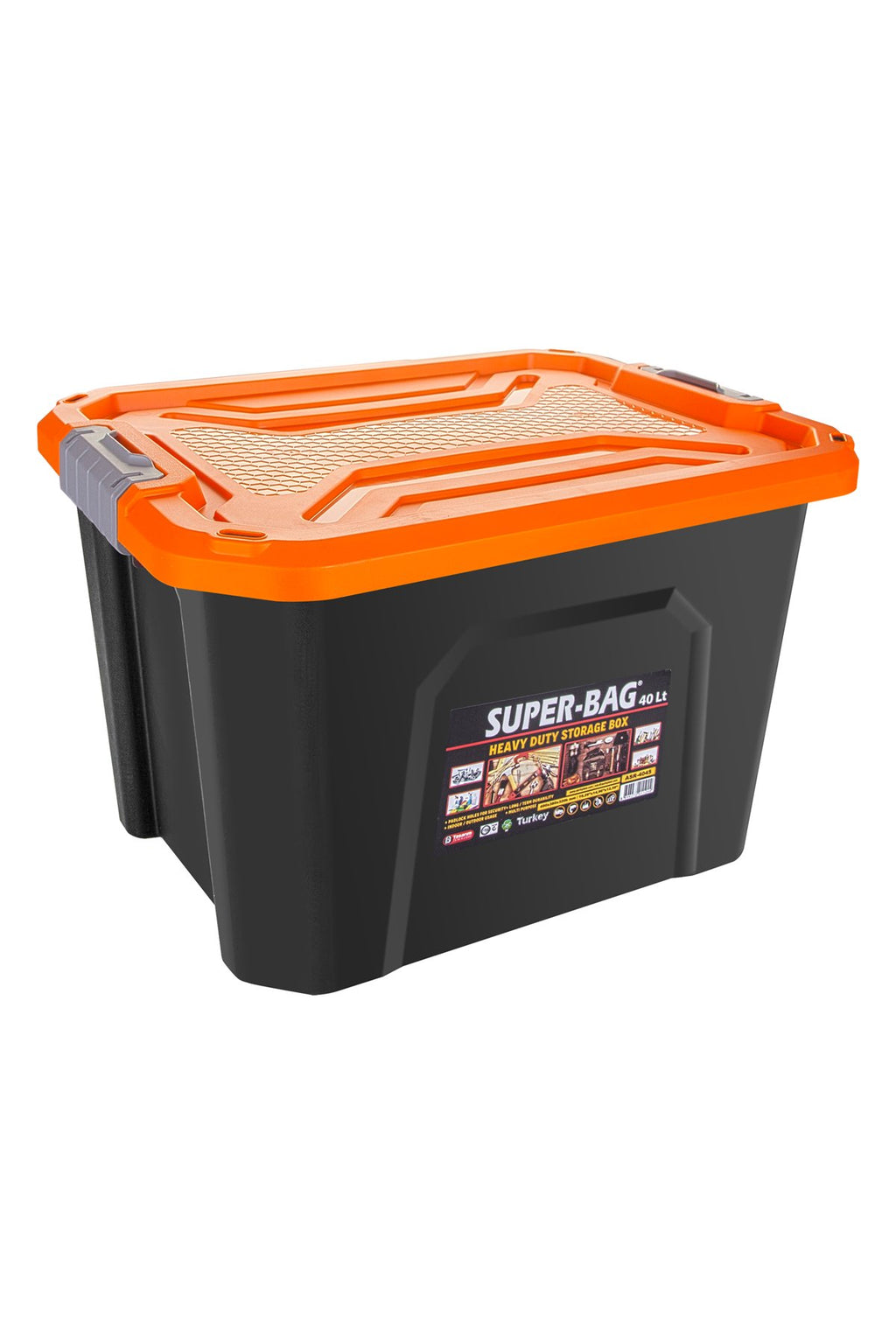 Superbag Heavy Duty Renkli Kapak Saklama Kutusu (ASR-4045)