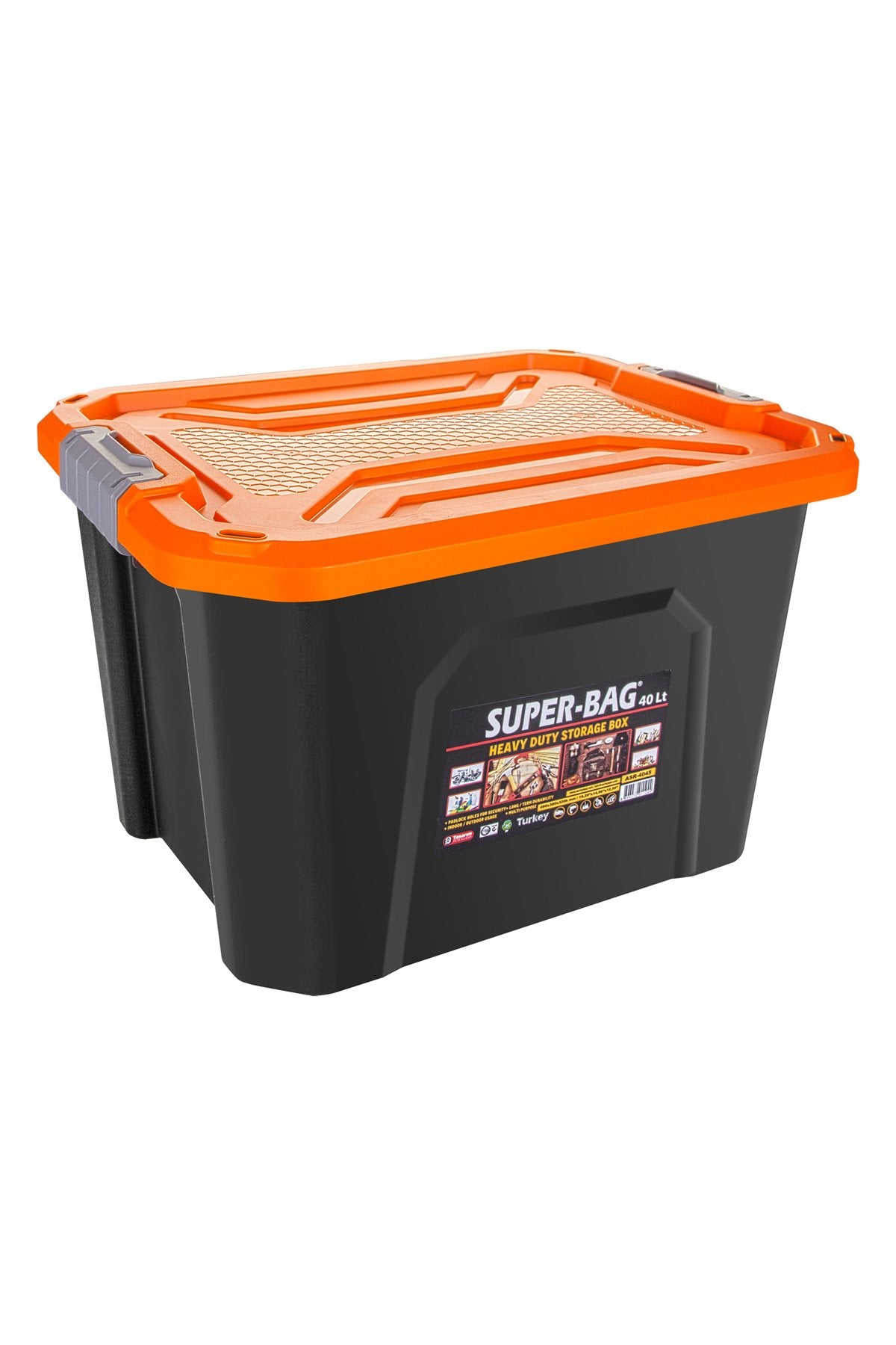 Superbag Heavy Duty Renkli Kapak Saklama Kutusu (ASR-4045)