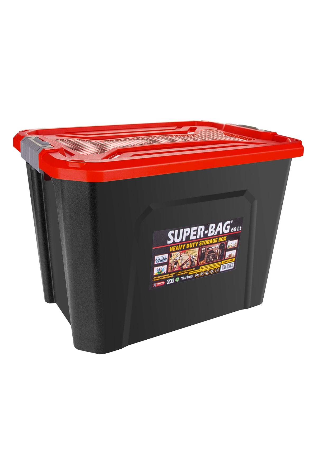 Superbag Saklama Kutusu Renkli Kapak 60 L (ASR-4046)