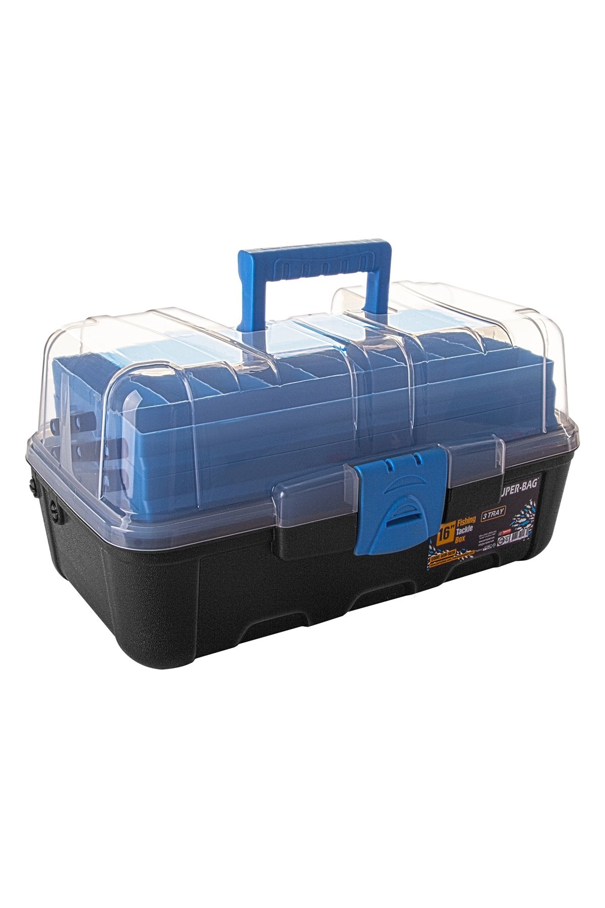 Super-Bag 16" 3 Raflı Şeffaf Takım Çantası (ASR-5038)
