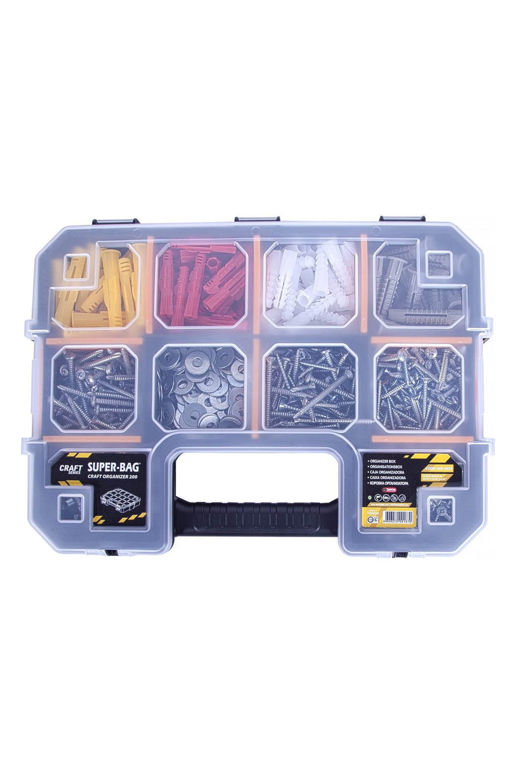 Asrın Plastik Craft Organizer 200 Kutu (ASR-5070)