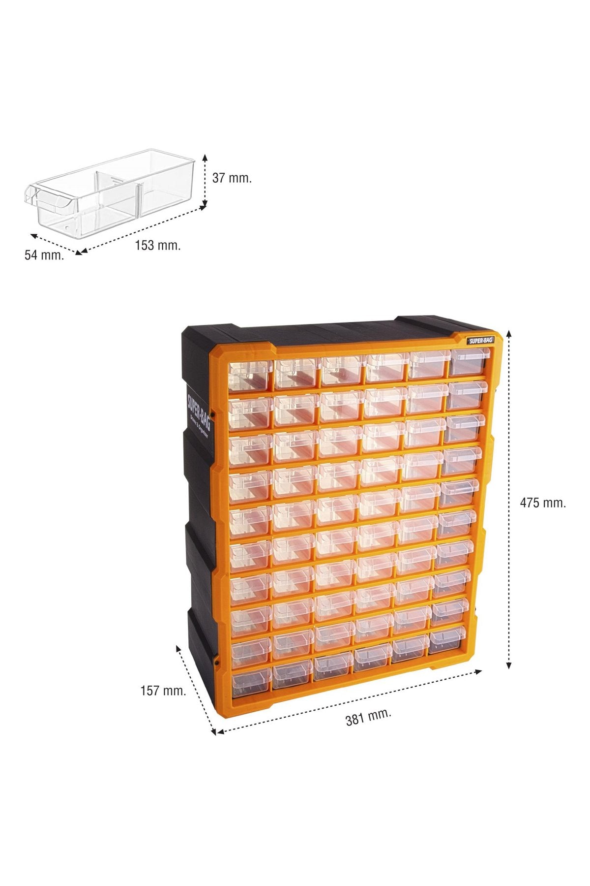 Super-Bag 60'lı Büyük Monoblok Çekmece Seti (ASR-6000)