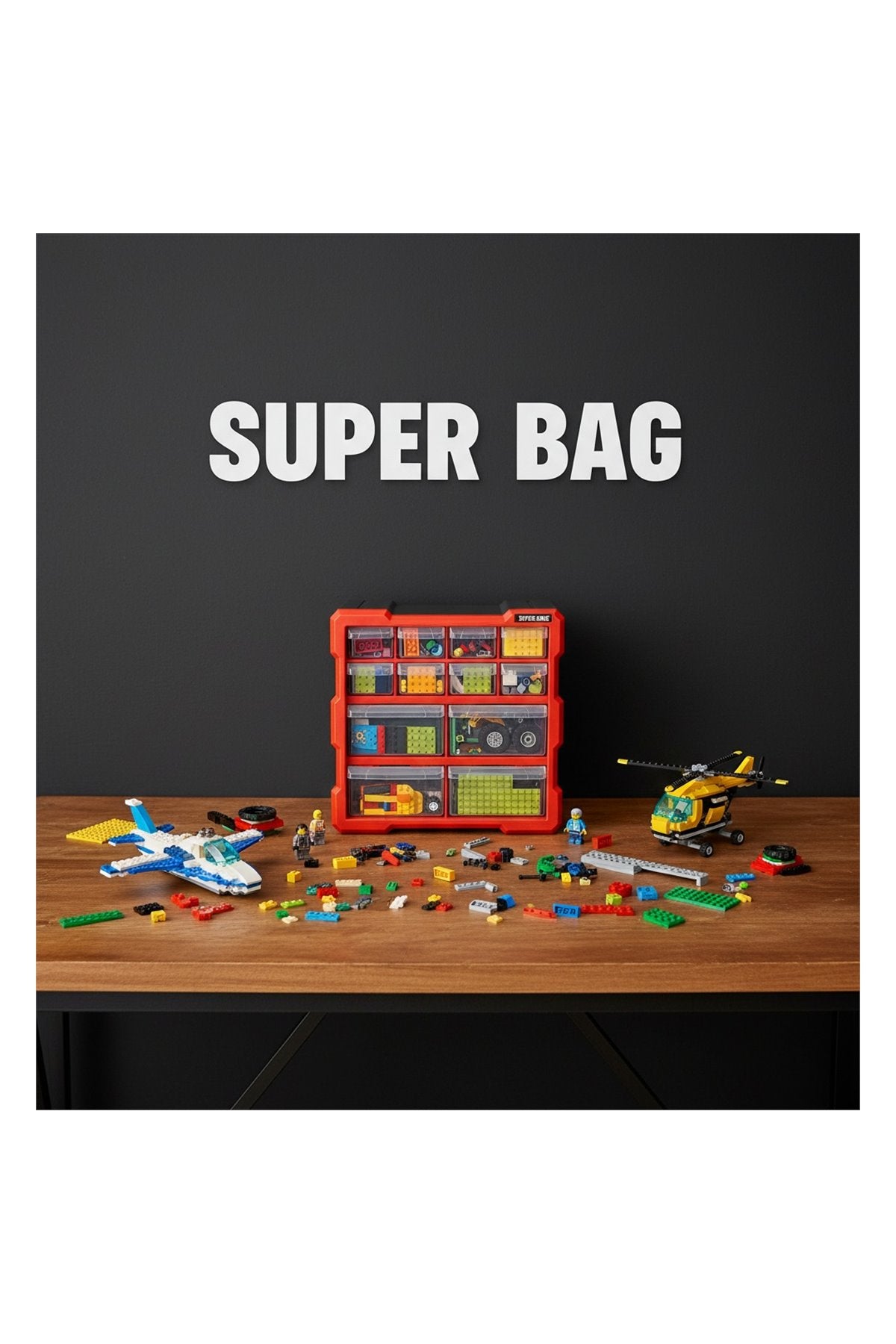 Super-Bag 12'li Küçük Monoblok Çekmece Seti (ASR-6007)