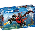 Playmobil Knights Siyah Ejderha ve Şövalye 72114 | 18 Parça Alev Fırlatmalı Oyun Seti