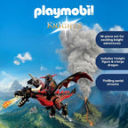 Playmobil Knights Siyah Ejderha ve Şövalye 72114 | 18 Parça Alev Fırlatmalı Oyun Seti
